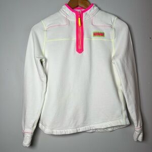 Vineyard Vines White Pullover with Neon Details Girls XL 16